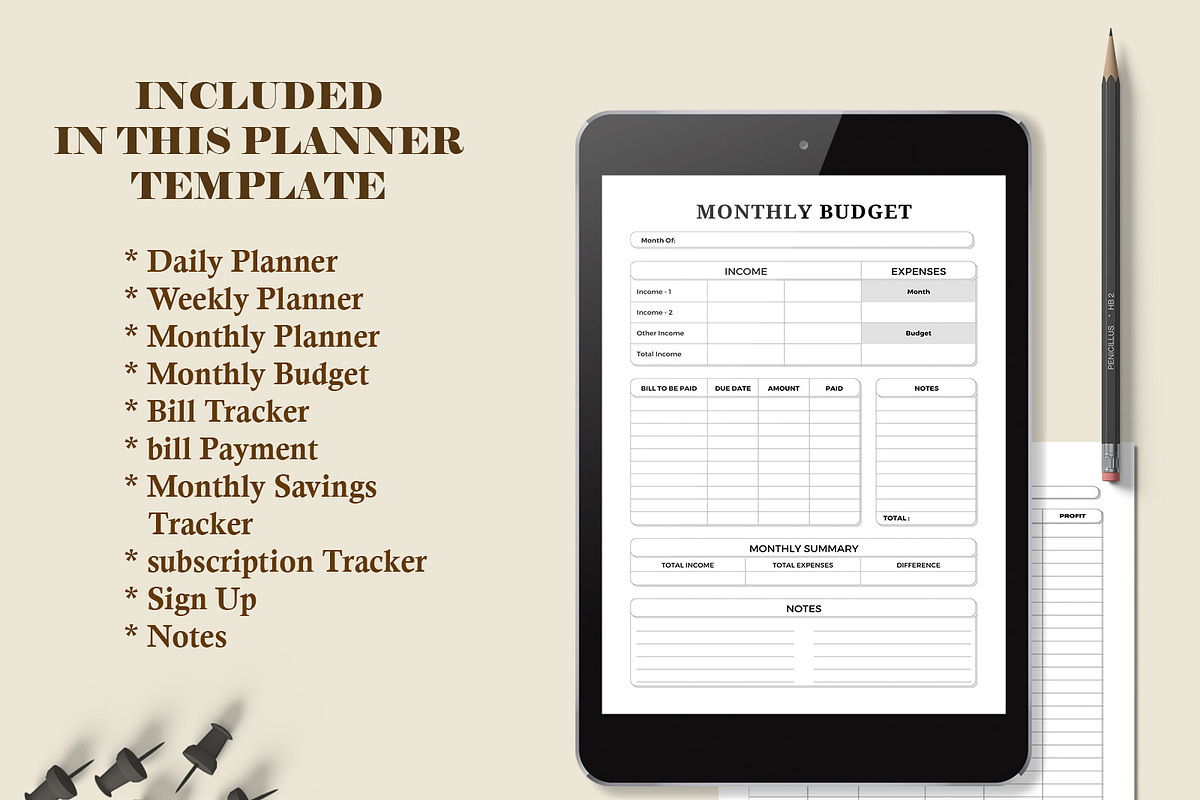 Digital Business Planner Template, a Stationery Template by DesignByStore (Photo 2 of 5)