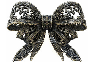 Ornate Brass Bow with Intricate, an Illustration by tilialucida