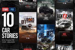 10 Car Social Media Stories, a Social Media Template by OnurDemircan