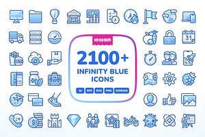 2100+ Infinity Blue icons, a Duotone Icon by Icojam store