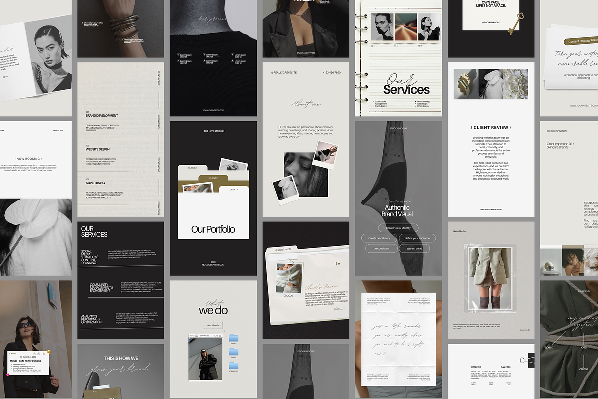 Aesthetic social media Kit, a Social Media Template by My Template Studio (Photo 3 of 20)