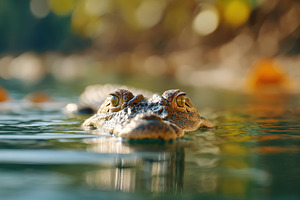 Crocodile in serene waters, an Animal Photo by AlyaAnd