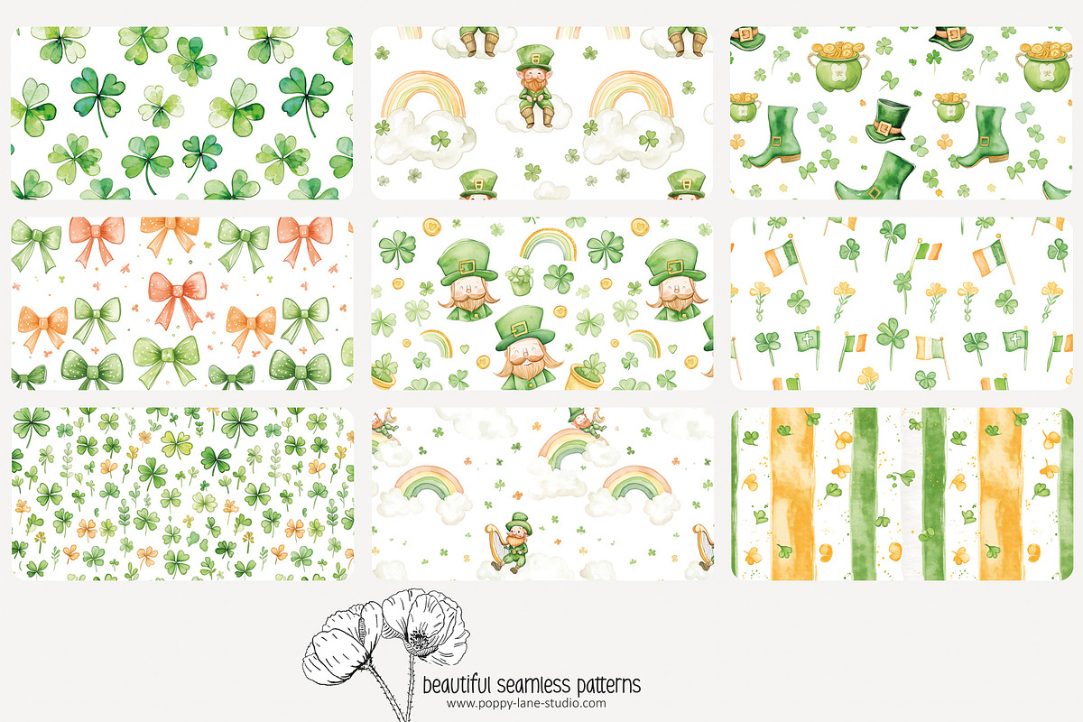 70 St Patrick's Day seamless pattern, a Pattern Graphic by Poppy Lane Studio (Photo 5 of 10)