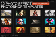 12 Photo Effect Templates, a Layer Style Add-On by iDoodle Studio (Thumbnail 1 of 6)