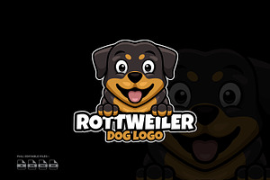 Rottweiler Pets Cartoon Logo, a Templates & Theme by Gumrega Studio