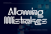 Allowing Mistakes - Futuristic Font, a Sans Serif Font by 177Studio (Thumbnail 1 of 8)