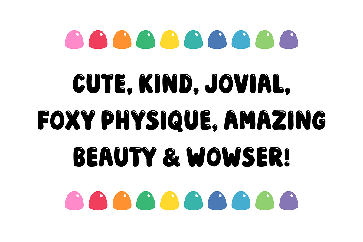Gum Drop Pop Font, a Font by Miss Tiina (Photo 4 of 5)