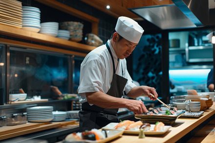 A skilled chef is seen preparing foo, a Photo by Iftikhar Alam