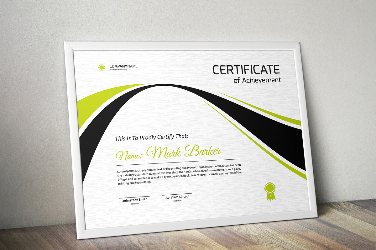 Certificate Word | PSD | AI, a Stationery Template by Curve Design (Photo 4 of 5)