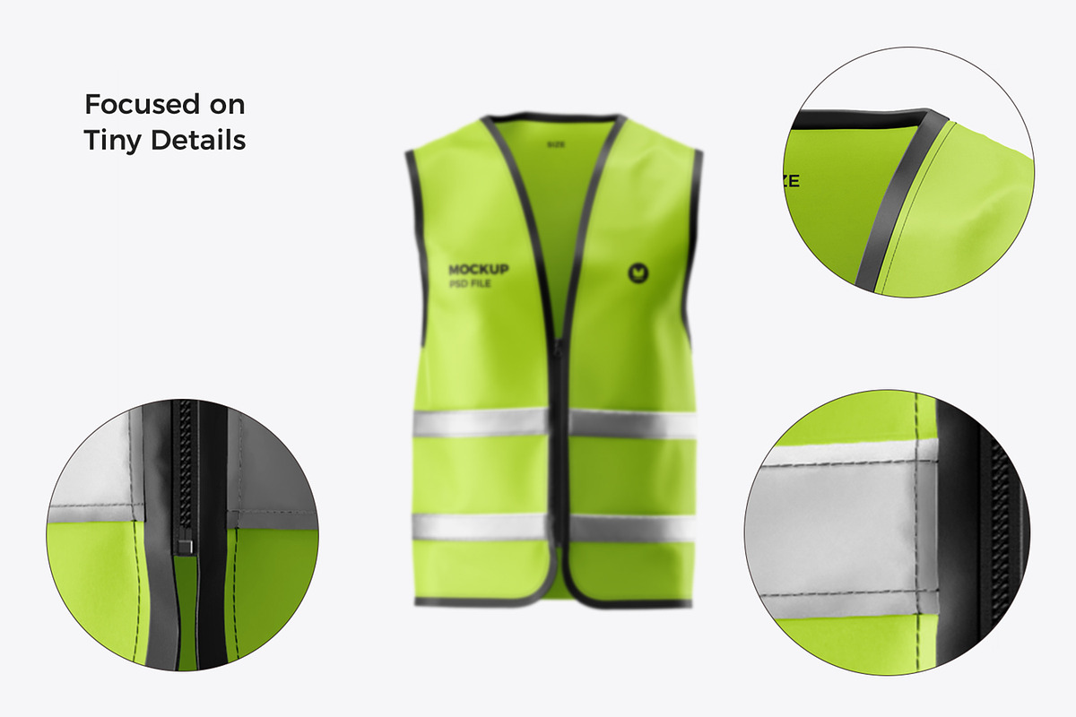 Safety Vest Uniform Mockup, an Apparel Mockup by RamStudio2 (Photo 10 of 15)