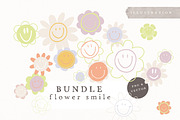 FLOWER SMILE / vector + png, an Illustration by KruthDesign (Thumbnail 1 of 7)
