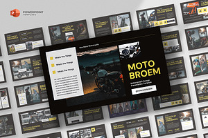 Motorcycle Powerpoint Template, a Presentation Template by fluffstudio