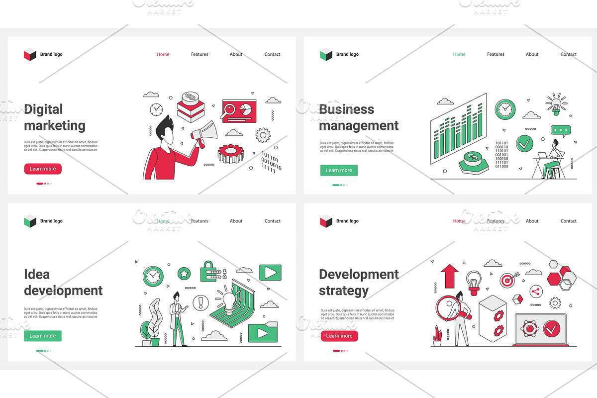 Idea development, strategy and, a Person Illustration by Lemberg Vector