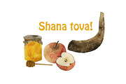 Jewish Year Holidays watercolor set, an Illustration by Bychovsky design (Thumbnail 7 of 12)