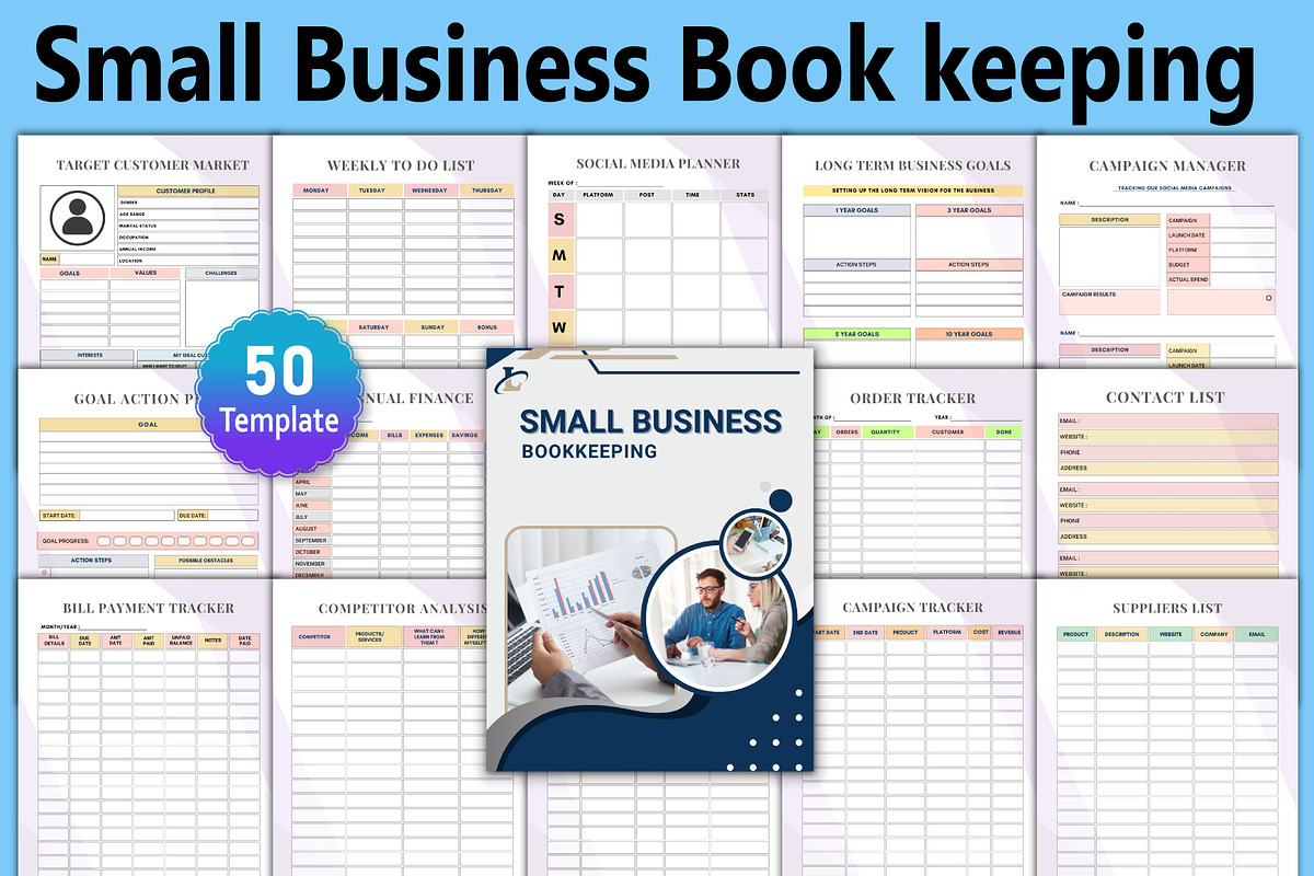 Colorful Mega Bundle Canva Template, a Stationery Template by Designmela01 (Photo 15 of 16)