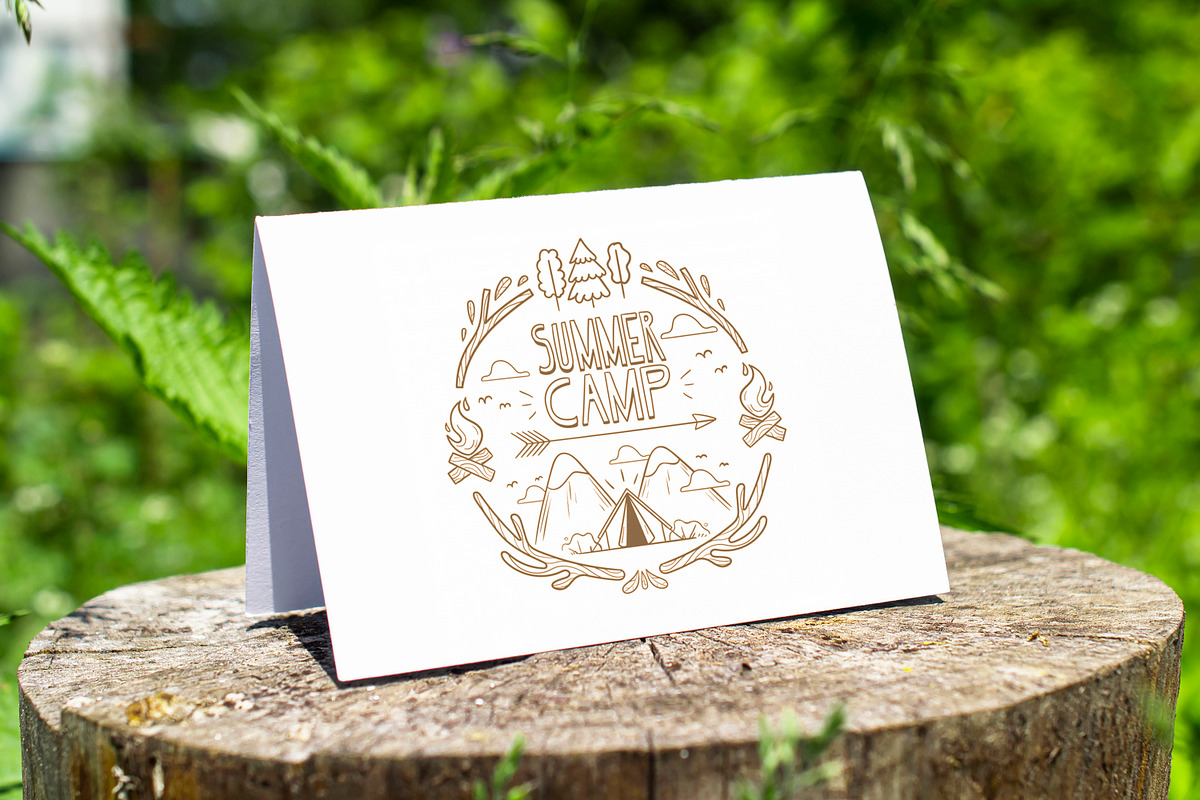 A6 Landscape Bi-fold Card Mockup, a Print Template by ItemBridge (Photo 2 of 4)
