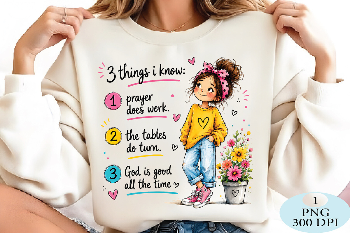 3 Things I Know Christian Girl PNG, a Seasonal Illustration by Daily.Designs (Photo 2 of 5)