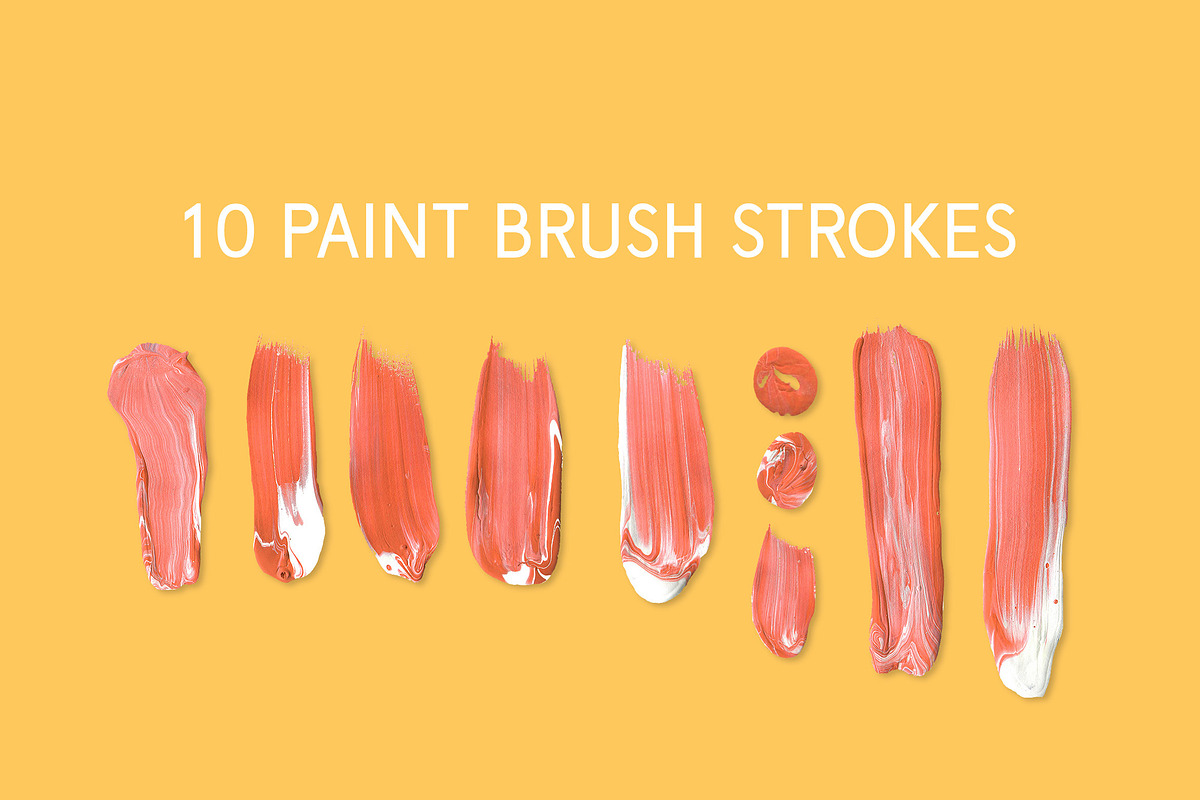 10 Artsy Paint Brush Strokes, an Object Graphic by Wild Ones (Photo 2 of 5)