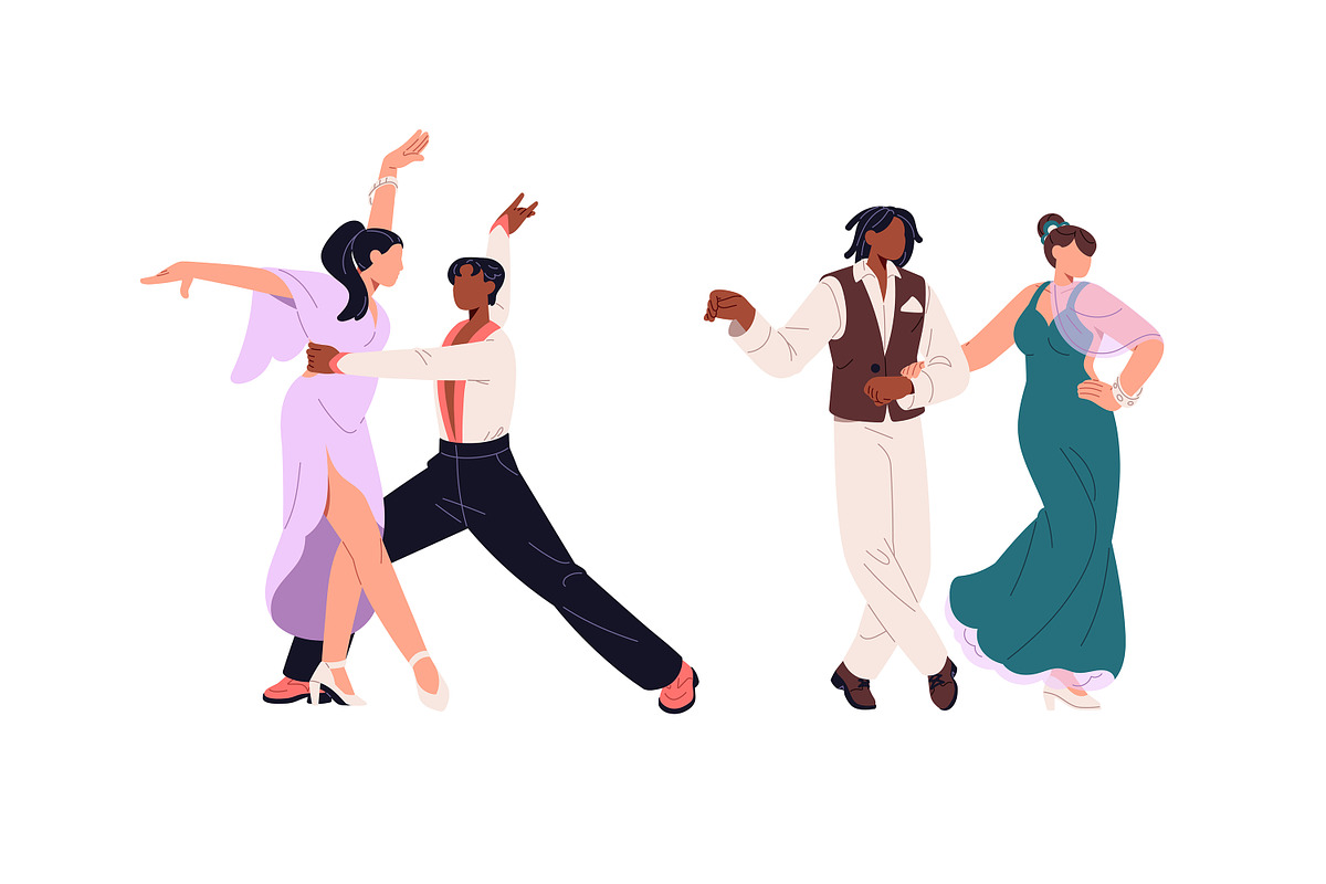 Couple dance set + promo posters, a Person Illustration by PaperTrident (Photo 3 of 8)