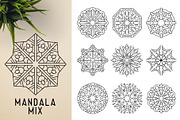 300 Vector Mandala Ornaments, a Decorative Illustration by pixaroma (Thumbnail 36 of 49)