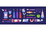 Dental oral hygiene tools set, cards, a Healthcare Illustration by Good Studio (Thumbnail 4 of 7)