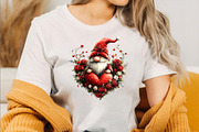 Valentine's Gnome with Flowers Clip, an Illustration by SVGArt (Thumbnail 5 of 8)
