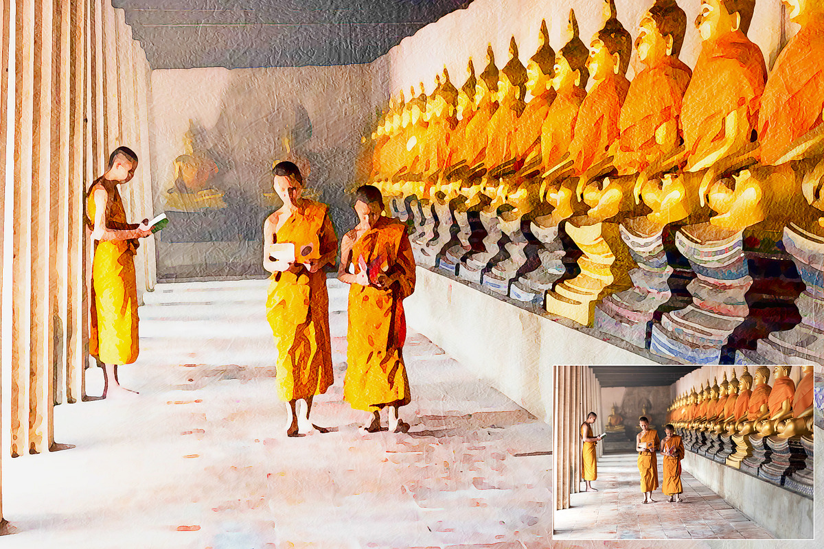 Artistic Oil Paint Effect Photoshop, an Action Add-On by liptouse (Photo 4 of 12)