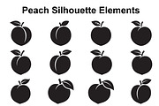 Peach Leaf Silhouette Collection, an Object Graphic by Designs_River (Thumbnail 1 of 3)