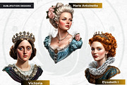 Historical figures clipart Set, a Person Illustration by ThatsDesignArt (Thumbnail 7 of 10)