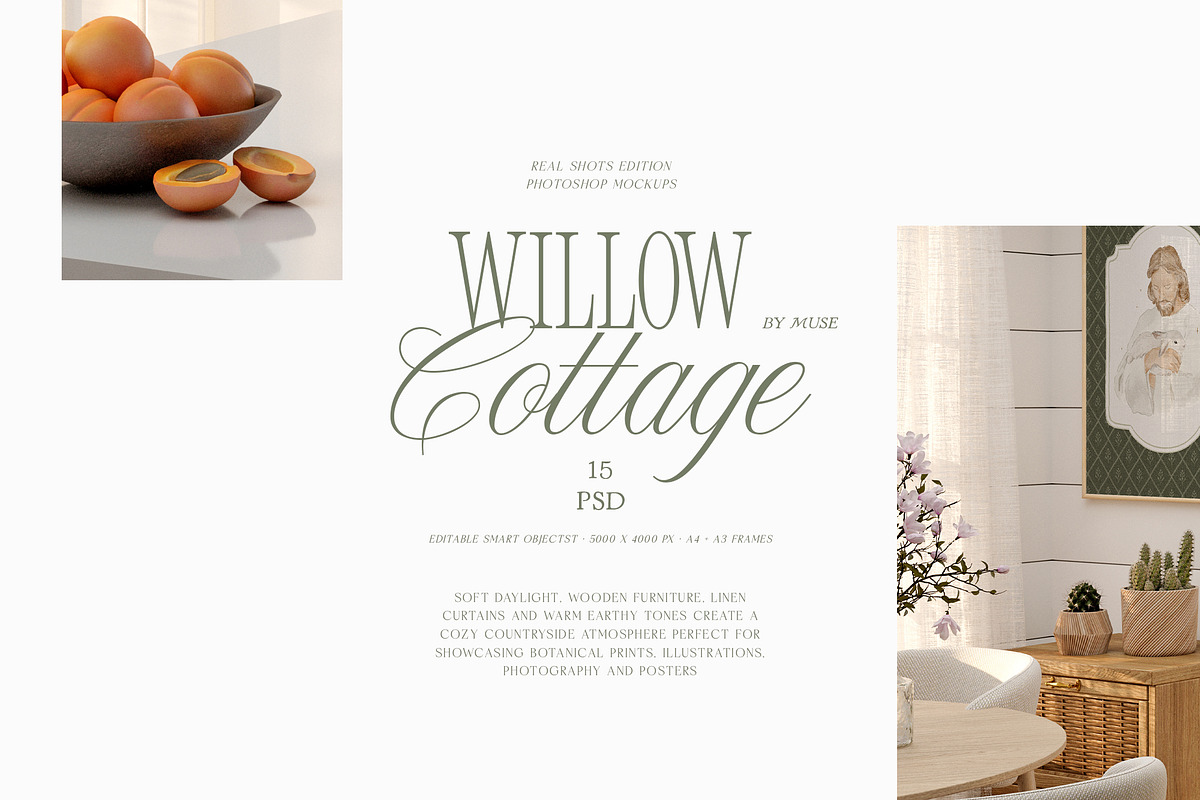 Willow Cottage Frames Mockup, a Household Mockup by Muse Mockups (Photo 3 of 14)