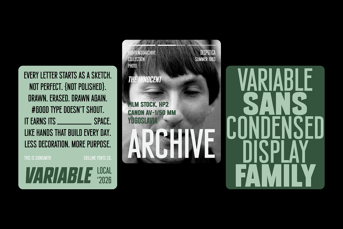SFC Signsmith Variable Font, a Sans Serif Font by Skilline Supply Co. (Photo 11 of 21)