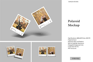 Polaroid Mockup, an Advertising Mockup by Bangdastudio