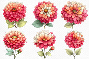 Whimsical Spring Dahlia Flower Png, an Illustration by Craft Nest (Thumbnail 3 of 11)