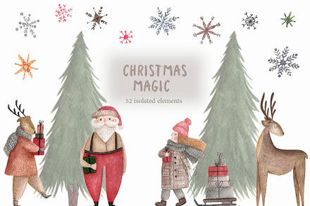 Christmas Magic, a Decorative Illustration by Katia Serdiuk