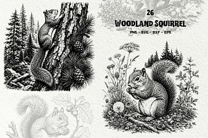 Woodland Squirrel SVG Graphics, an Animal Illustration by DENIDigitalArtSudio
