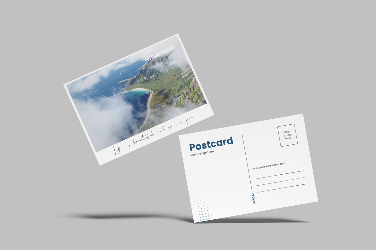 Simple Postcard Mockup, an Advertising Mockup by lamorastudio (Photo 5 of 11)