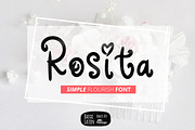 Rosita Flourish Font, a Font by YandiDesigns (Thumbnail 1 of 3)