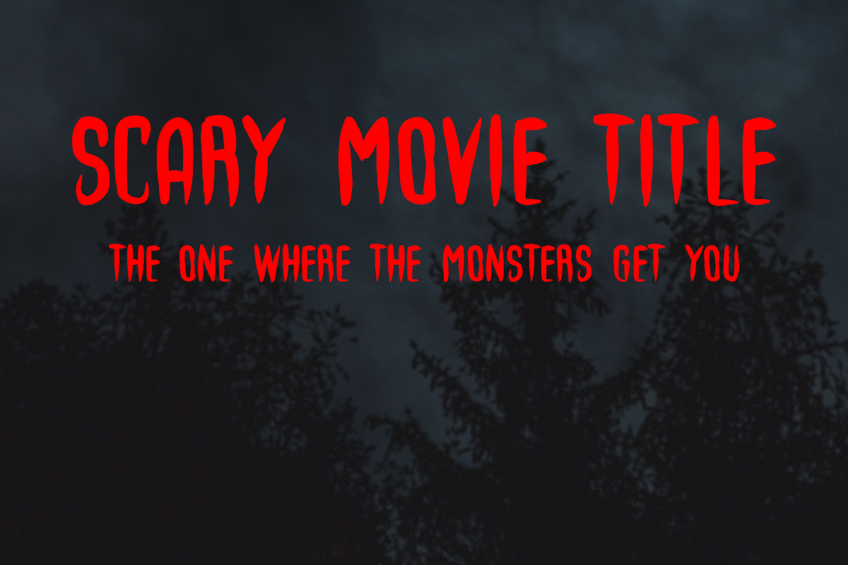 Scary House | a creepy font, a Font by Design av MAD (Photo 4 of 5)