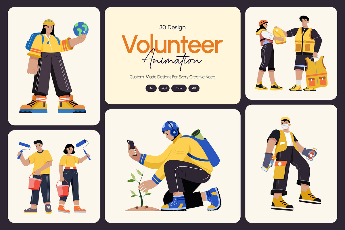 Animated Volunteer Illustration Art, a Person Illustration by Vectors Market (Photo 1 of 4)