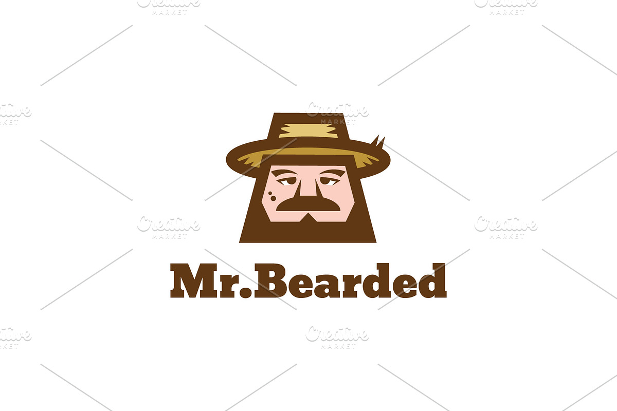 Mr. Bearded - Farmer Mascot Logo, a Branding & Logo Template by ashenterprise (Photo 1 of 3)
