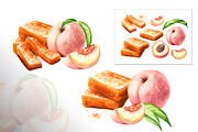 Ripe Peaches. Watercolor set, a Food Illustration by Daria Ustiugova (Thumbnail 14 of 23)