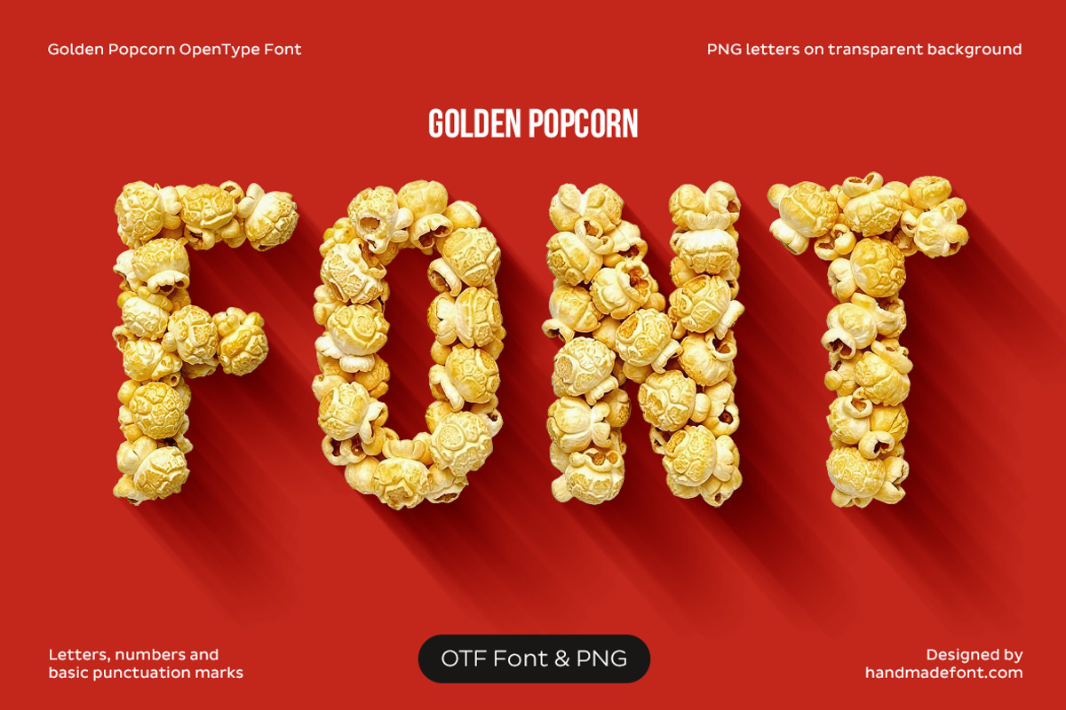 Golden Popcorn Font, a Sans Serif Font by Handmadefont (Photo 1 of 13)