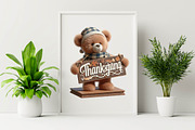 Autumn Teddy Bear Sublimation Clipa, an Illustration by SVGArt (Thumbnail 6 of 8)