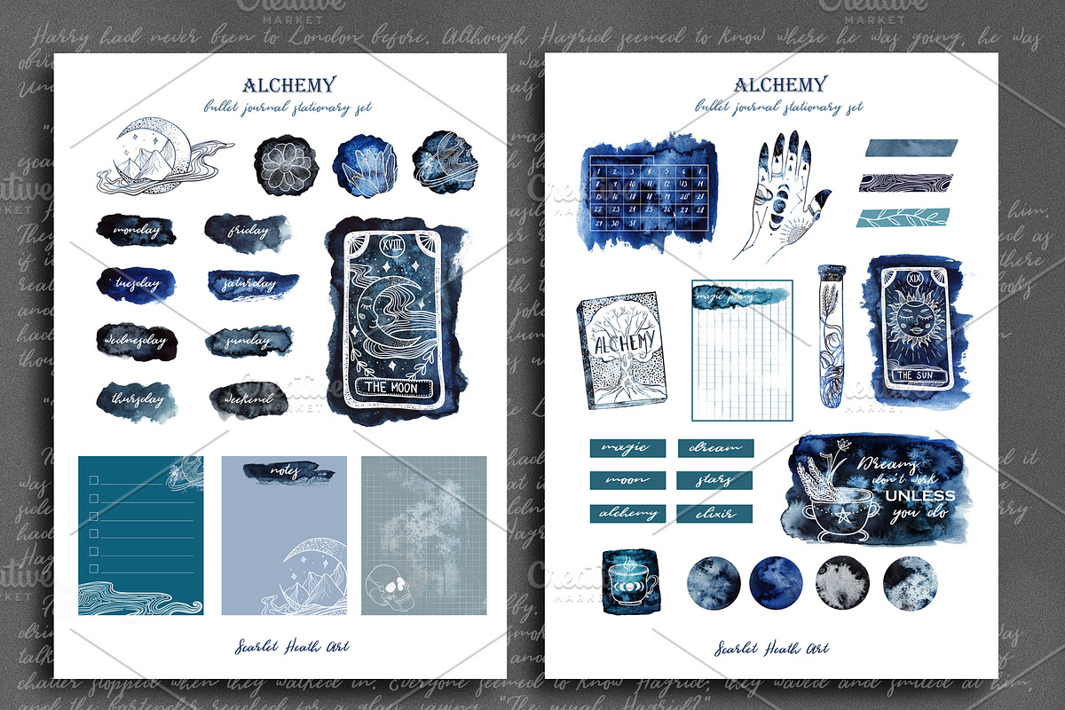 Alchemy. Magic bullet journal set, an Illustration by Scarlet Heath Art (Photo 10 of 13)