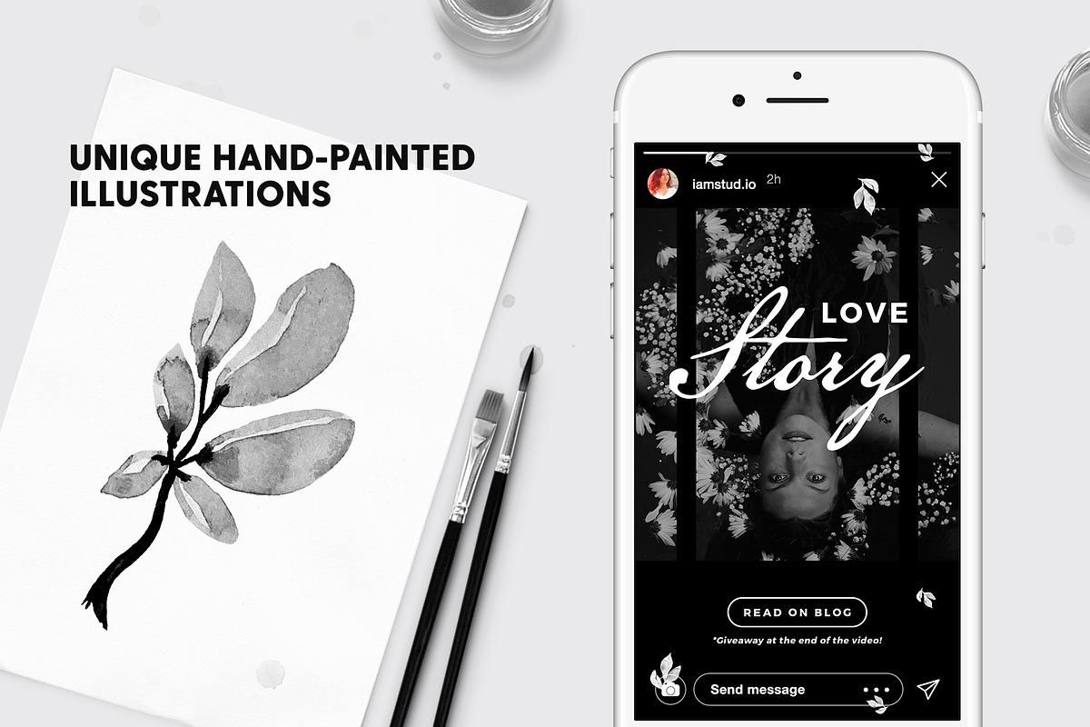 SALE 2in1 Noir Beauty Edition, a Social Media Template by The Wedding Shop (Photo 7 of 15)