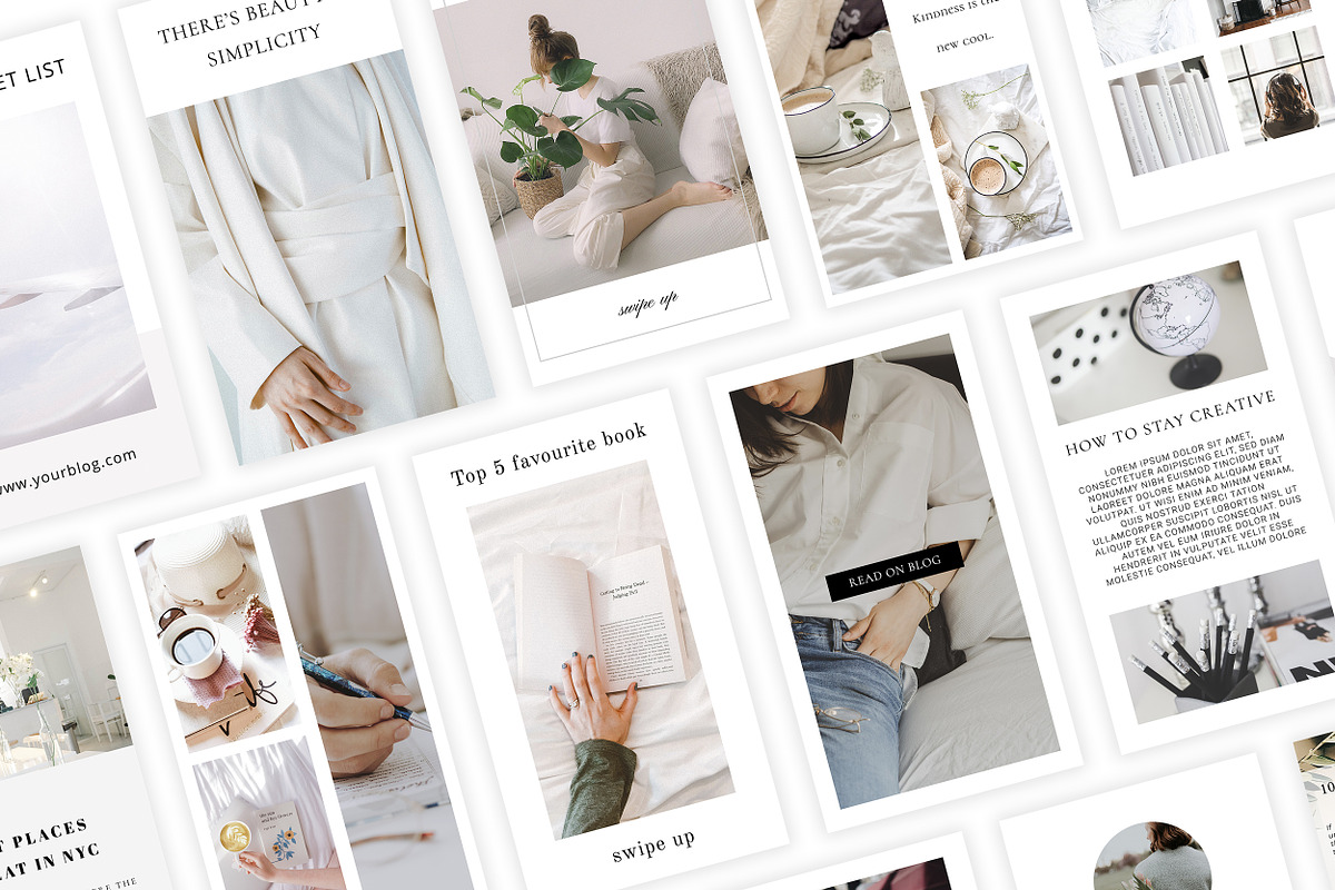Minimal Instagram Stories Bundle, a Social Media Template by Blog&Glow (Photo 2 of 7)