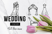 42 Romantic Wedding Icons - Love, an Outline Icon by Hatch Design Workshop (Thumbnail 1 of 10)