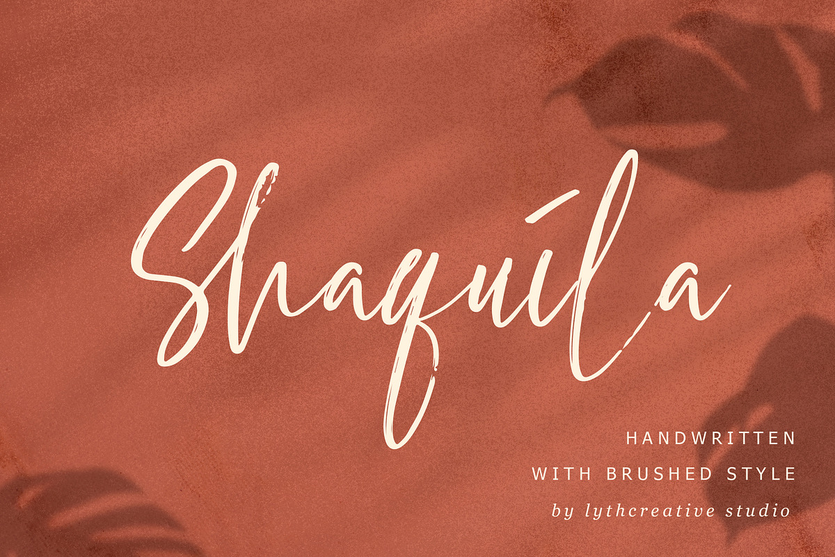Shaquila Handwritten Font, a Script Font by Lythcreative (Photo 1 of 8)