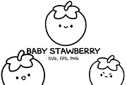 Cute Baby Strawberry SVG Bundle, an Illustration by TheHitShop (Thumbnail 1 of 10)