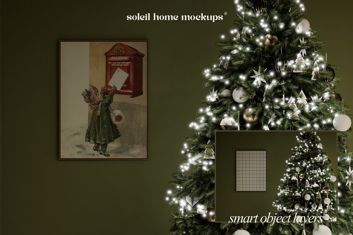 DREAMY | Christmas Frame Mockup Set, a Household Mockup by SoleilHomeMockups (Photo 5 of 11)